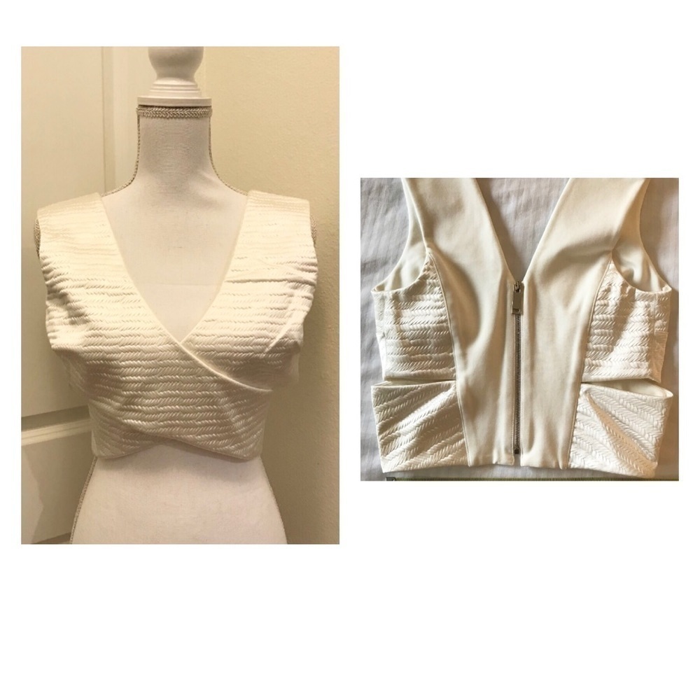 KIMORA LEE SIMMONS Reiko Crop Top, White